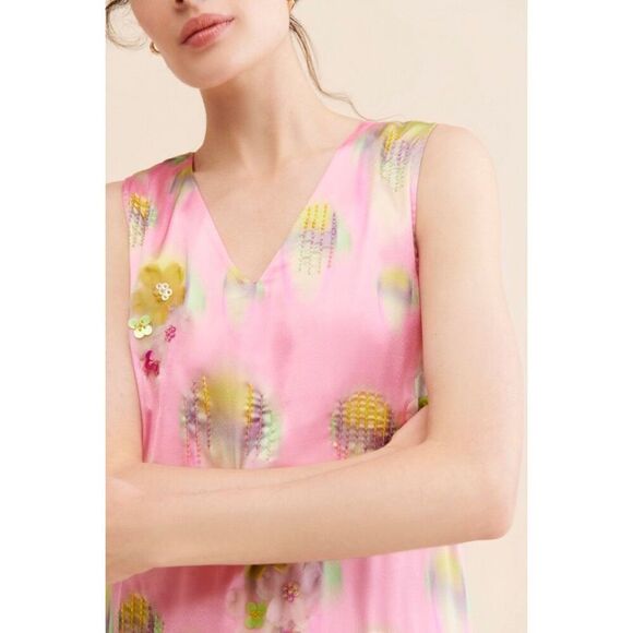 New Siddhartha Bansal Flounce Beaded Maxi Dress Size L - Picture 3 of 10